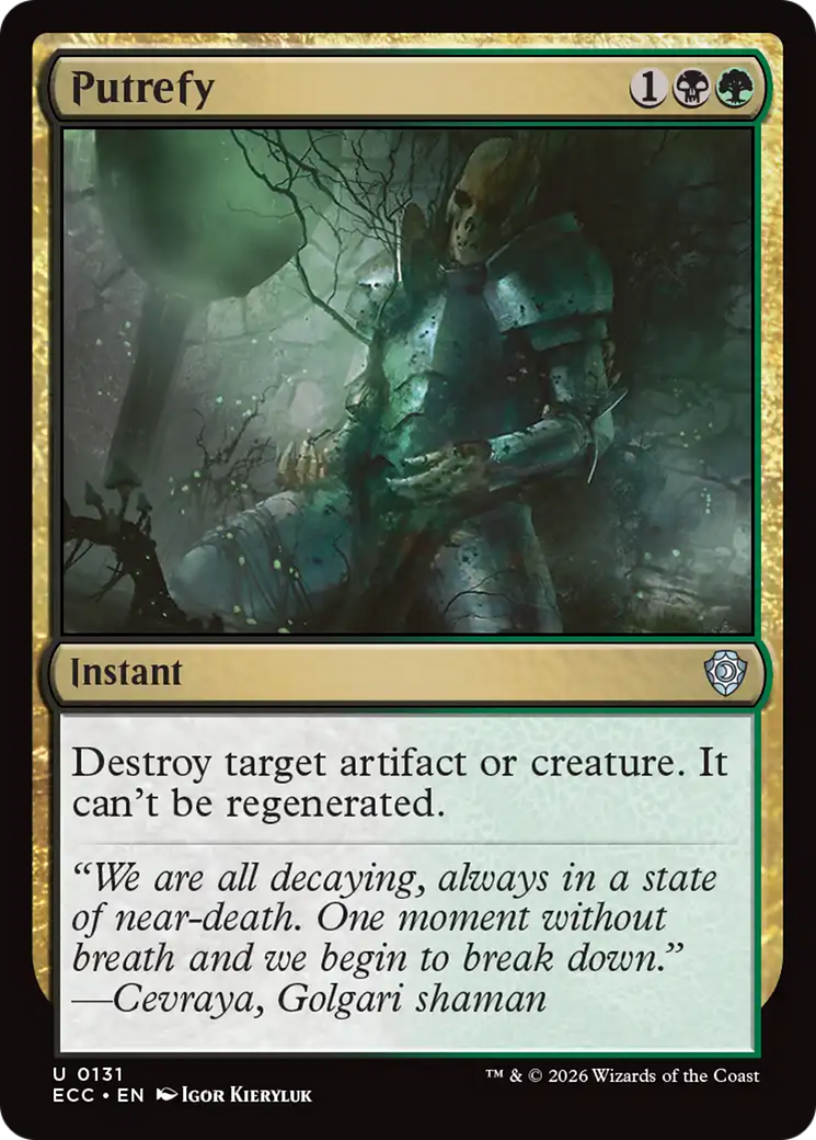 Putrefy [Lorwyn Eclipsed Commander] | Cards and Coasters CA
