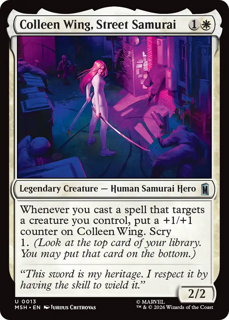 Colleen Wing, Street Samurai [Marvel Super Heroes] | Cards and Coasters CA