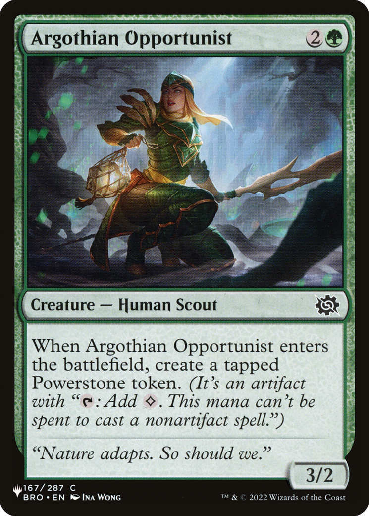 Argothian Opportunist [The List] | Cards and Coasters CA