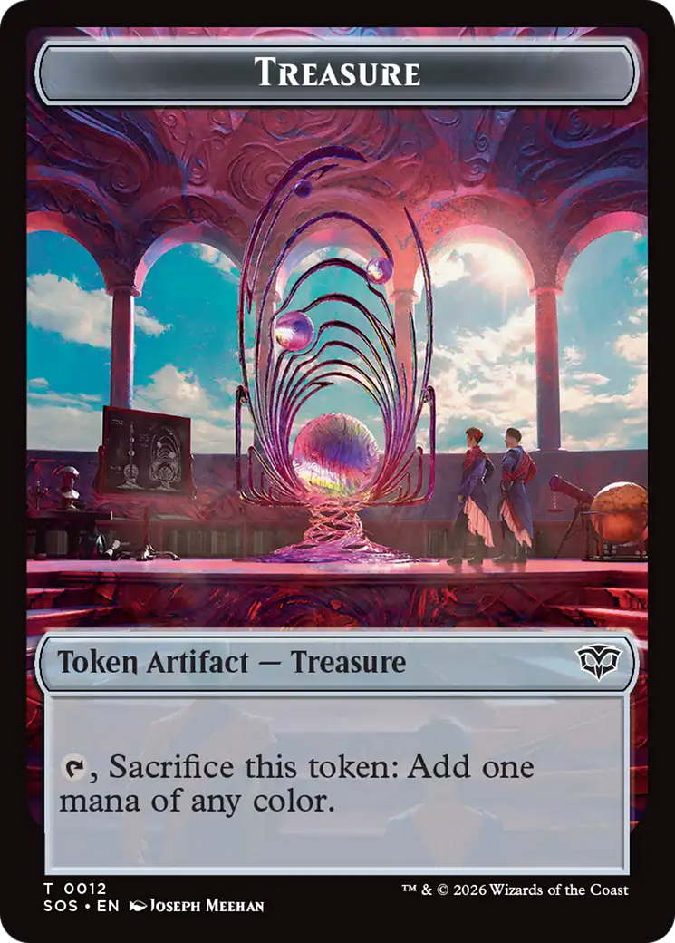 Elemental (0002) // Treasure Double-Sided Token [Secrets of Strixhaven Tokens] | Cards and Coasters CA