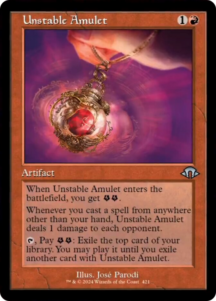 Unstable Amulet (Retro) [Modern Horizons 3] | Cards and Coasters CA