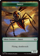 Insect (0012) // Spider Double-Sided Token [Duskmourn: House of Horror Commander Tokens] | Cards and Coasters CA