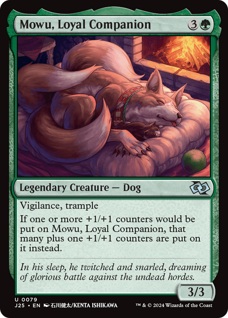 Mowu, Loyal Companion (Anime) [Foundations Jumpstart] | Cards and Coasters CA