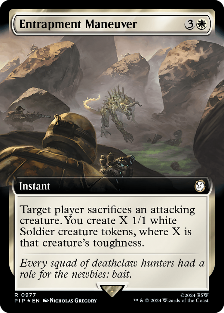 Entrapment Maneuver (Extended Art) (Surge Foil) [Fallout] | Cards and Coasters CA