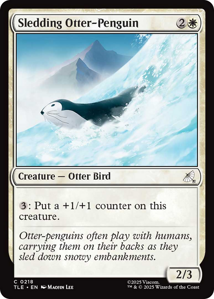 Sledding Otter-Penguin [Avatar: The Last Airbender: Eternal-Legal] | Cards and Coasters CA