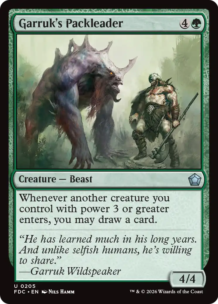 Garruk's Packleader [Foundations Commander] | Cards and Coasters CA