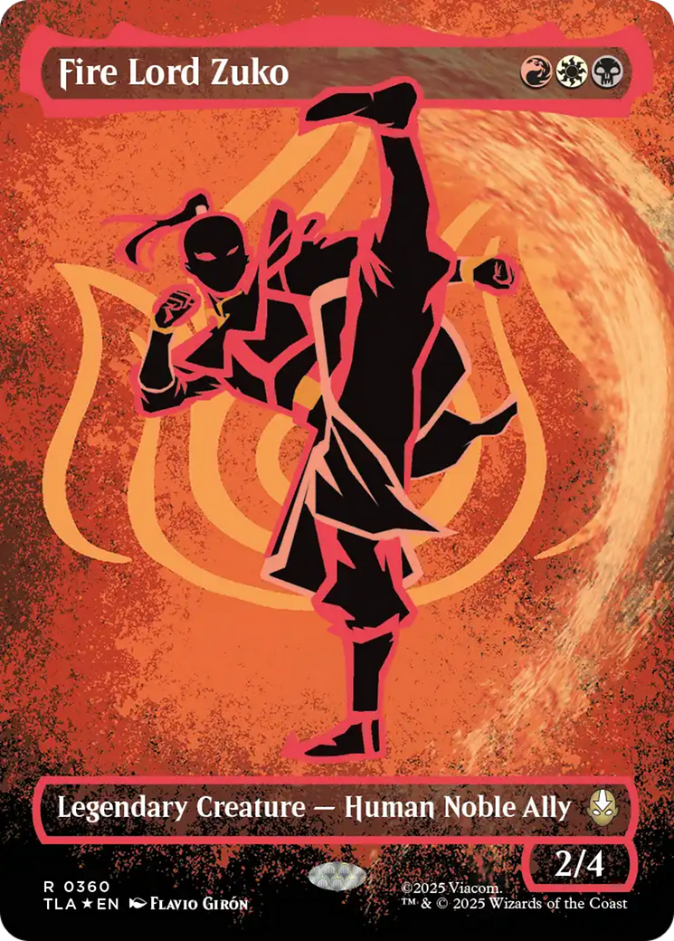 Fire Lord Zuko (Borderless Battle Pose) [Avatar: The Last Airbender] | Cards and Coasters CA