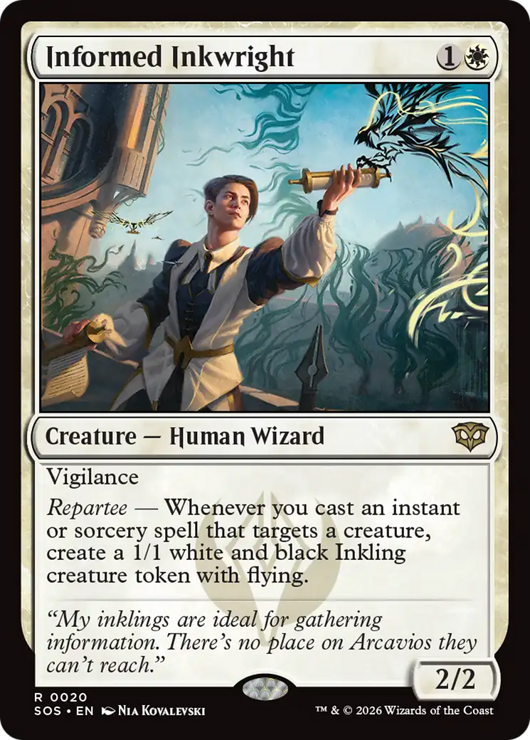 Informed Inkwright [Secrets of Strixhaven] | Cards and Coasters CA