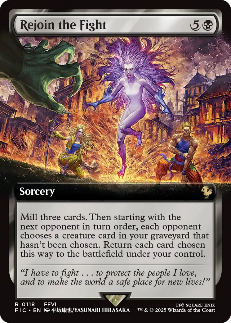 Rejoin the Fight (Extended Art) [FINAL FANTASY Commander] | Cards and Coasters CA