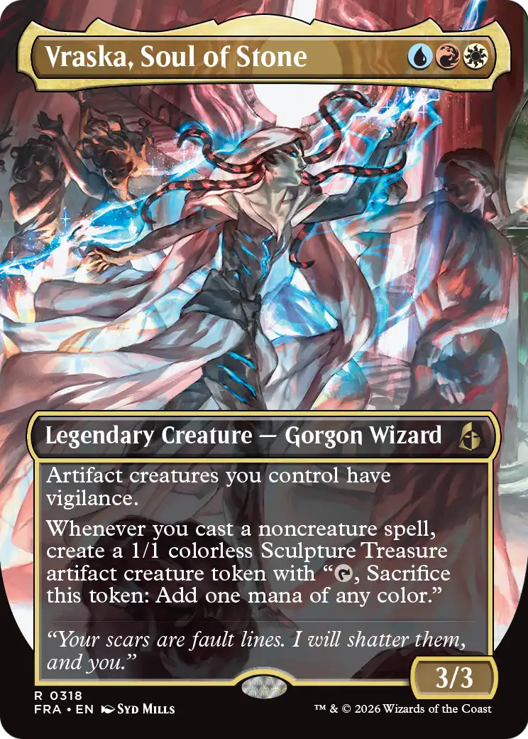 Vraska, Soul of Stone (Borderless) [Reality Fracture] | Cards and Coasters CA