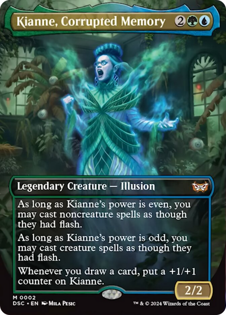 Kianne, Corrupted Memory (Borderless) [Duskmourn: House of Horror Commander] | Cards and Coasters CA