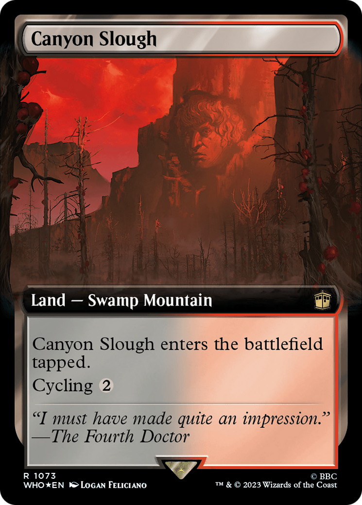 Canyon Slough (Extended Art) (Surge Foil) [Doctor Who] | Cards and Coasters CA