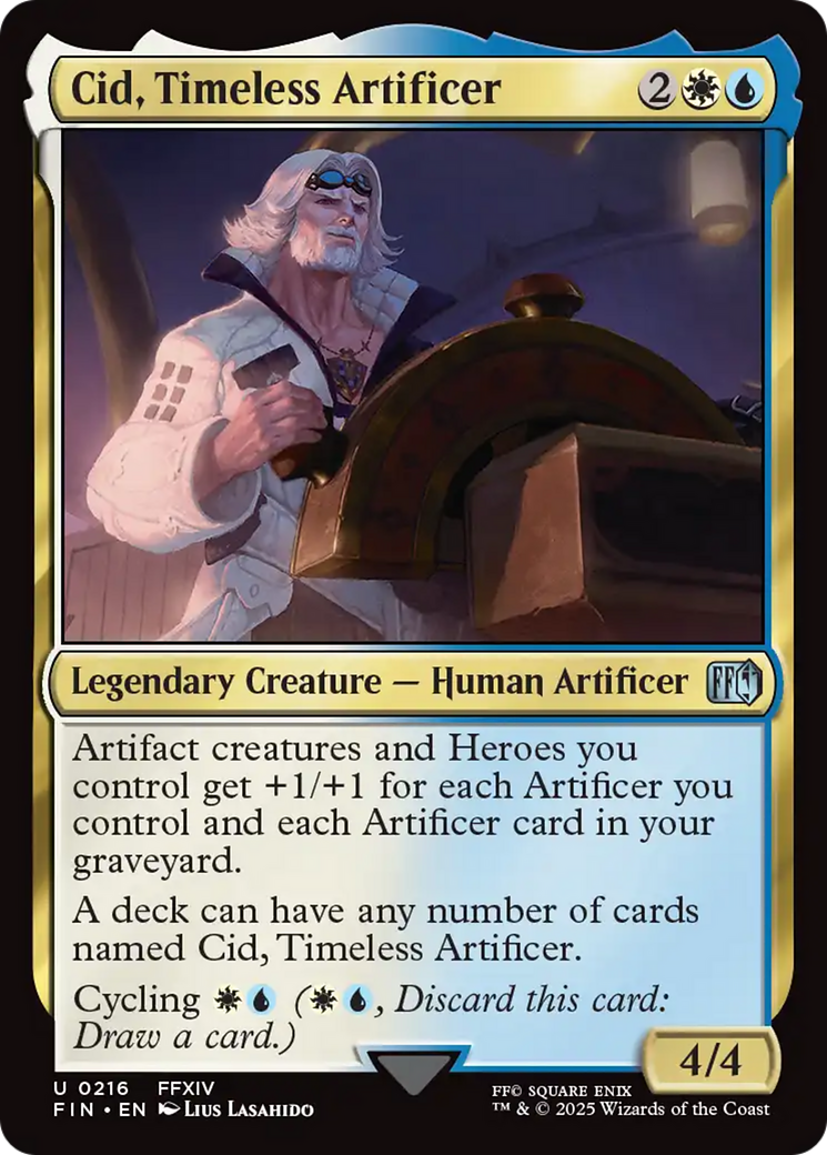 Cid, Timeless Artificer (0216) [FINAL FANTASY] | Cards and Coasters CA