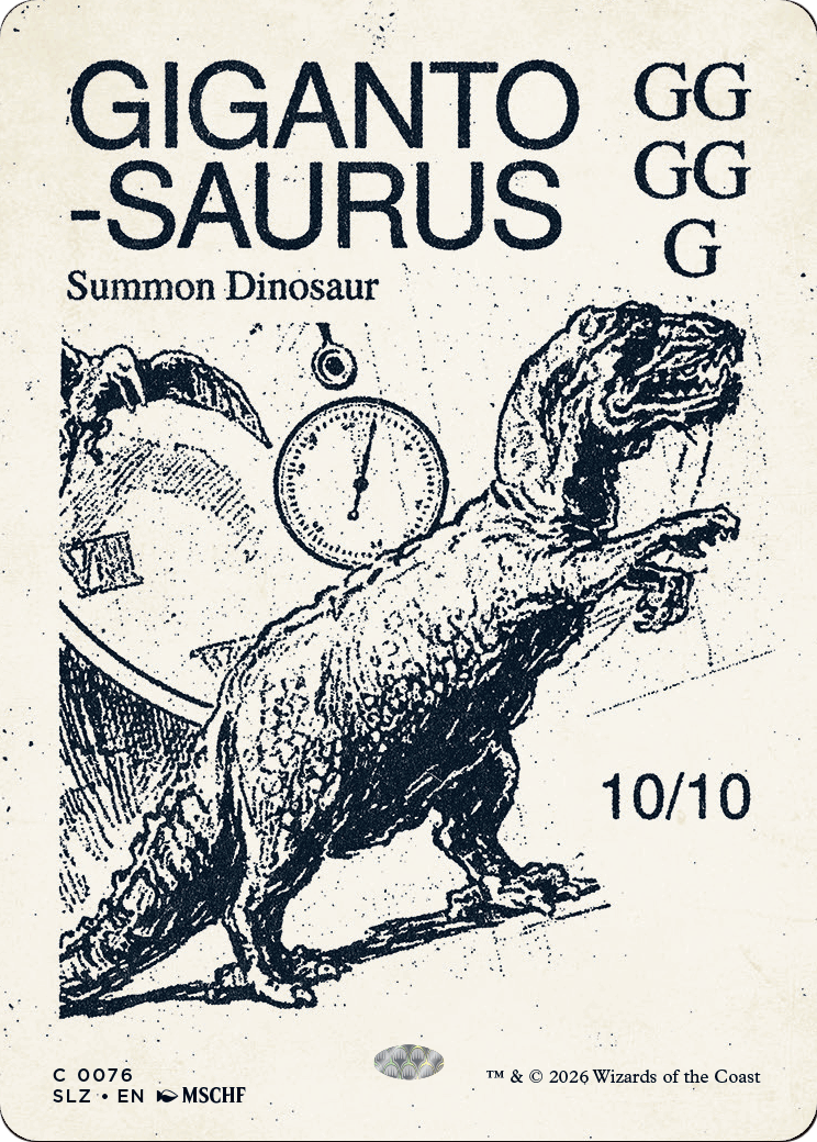 Gigantosaurus (0076) [Secret Lair x MSCHF: The Zeta Set] | Cards and Coasters CA