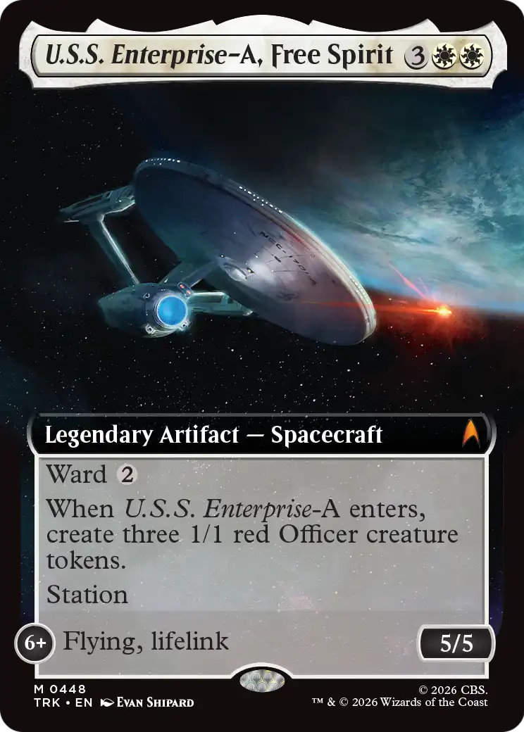 U.S.S. Enterprise-A, Free Spirit (Extended Art) [Star Trek] | Cards and Coasters CA