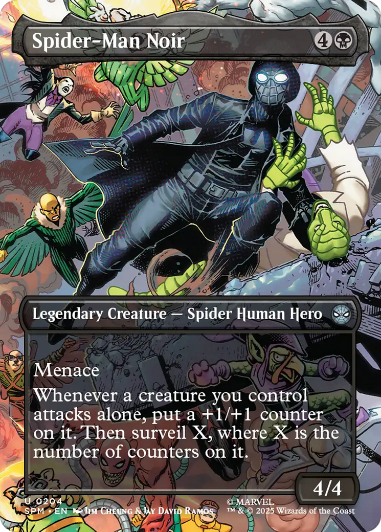 Spider-Man Noir (Borderless) [Marvel's Spider-Man] | Cards and Coasters CA