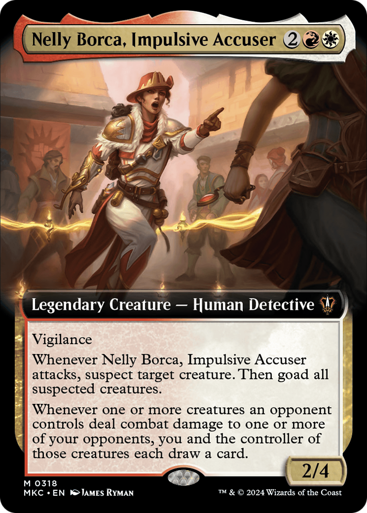 Nelly Borca, Impulsive Accuser (Extended Art) [Murders at Karlov Manor Commander] | Cards and Coasters CA