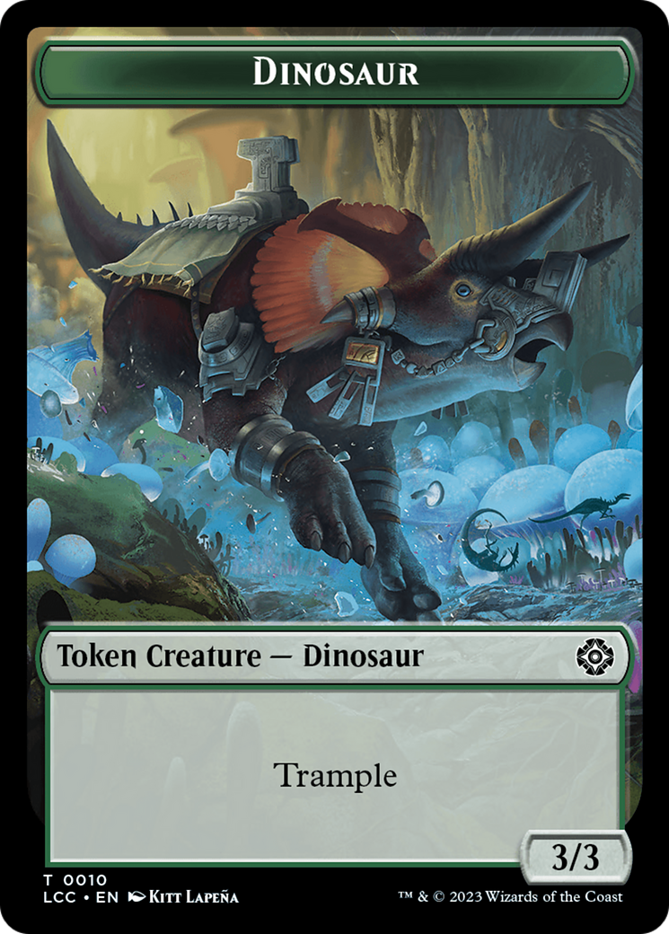 City's Blessing // Dinosaur Double-Sided Token [The Lost Caverns of Ixalan Commander Tokens] | Cards and Coasters CA