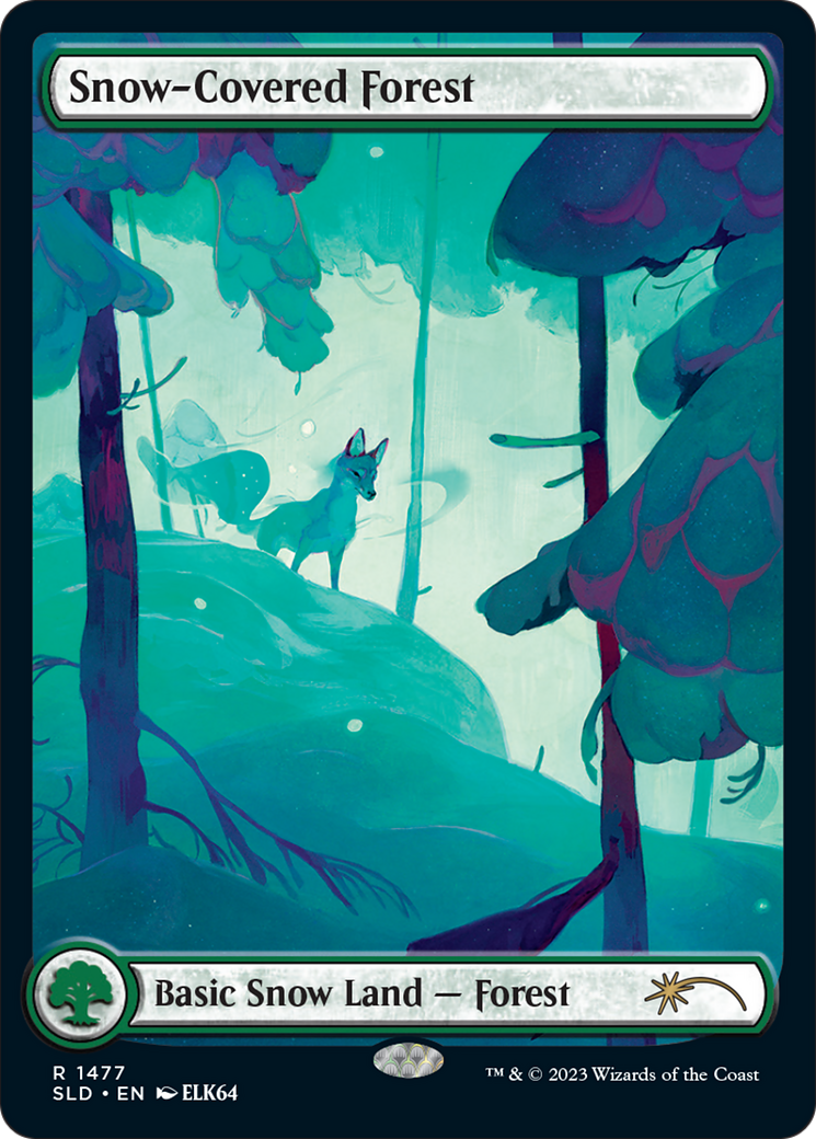 Snow-Covered Forest (1477) [Secret Lair Drop Series] | Cards and Coasters CA