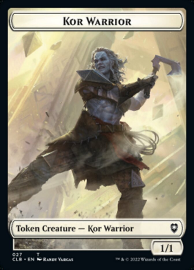 Kor Warrior // Treasure Double-Sided Token [Commander Legends: Battle for Baldur's Gate Tokens] | Cards and Coasters CA