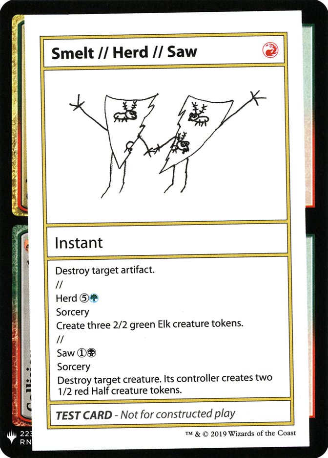 Smelt // Herd // Saw [Mystery Booster Playtest Cards] | Cards and Coasters CA