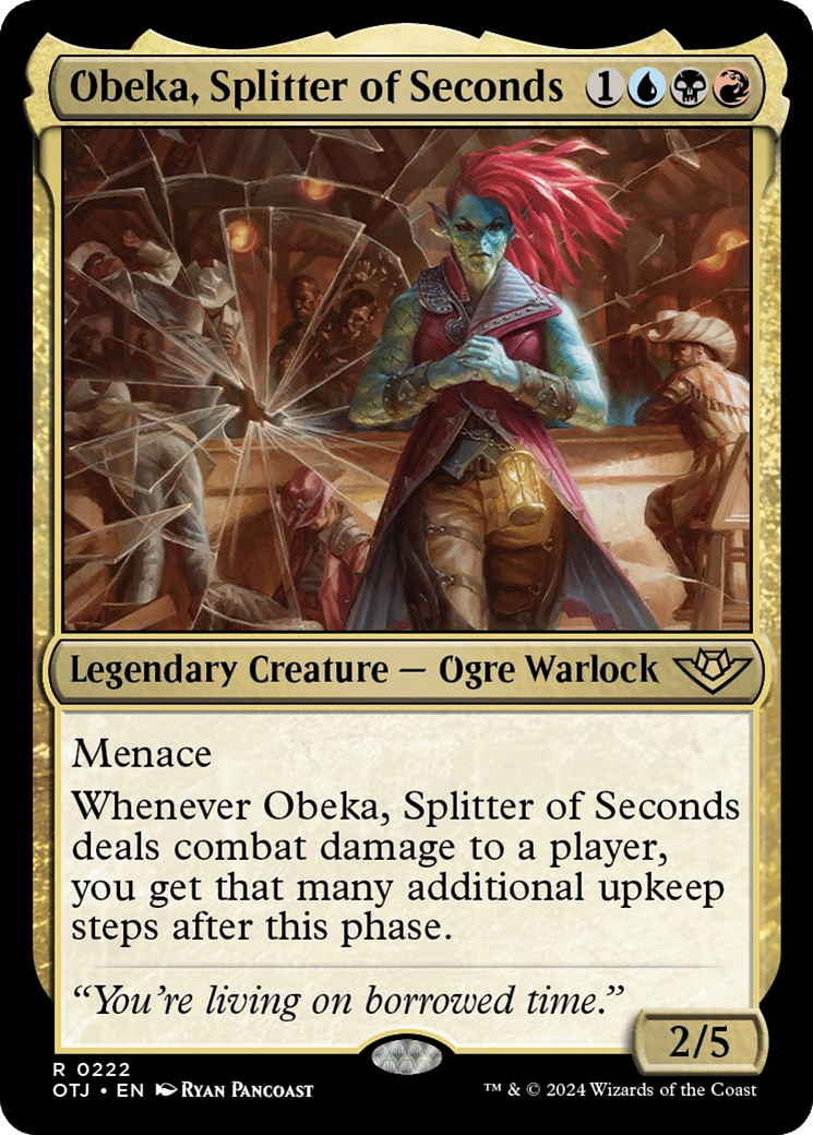 Obeka, Splitter of Seconds [Outlaws of Thunder Junction] | Cards and Coasters CA