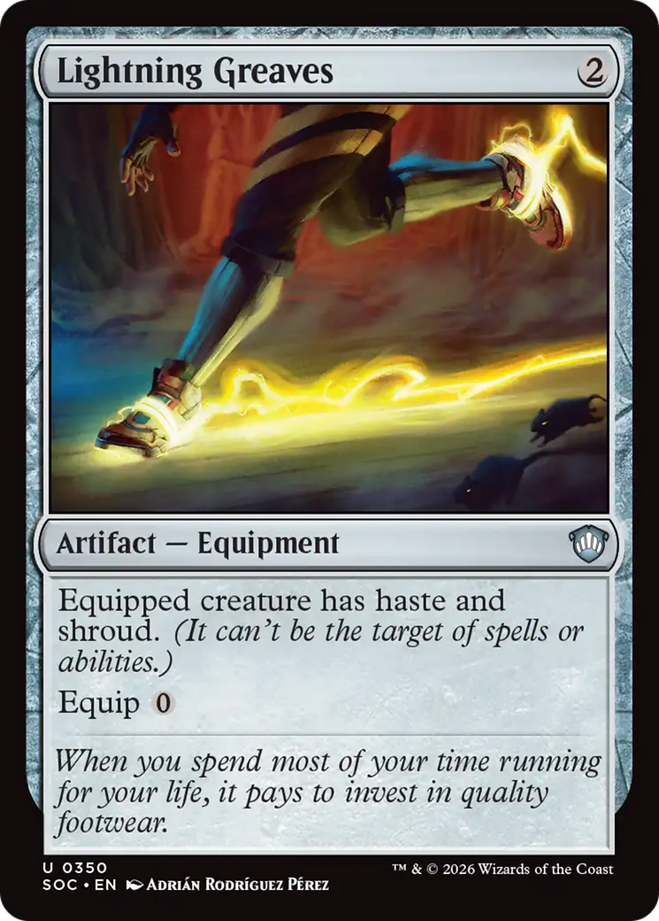 Lightning Greaves [Secrets of Strixhaven Commander] | Cards and Coasters CA