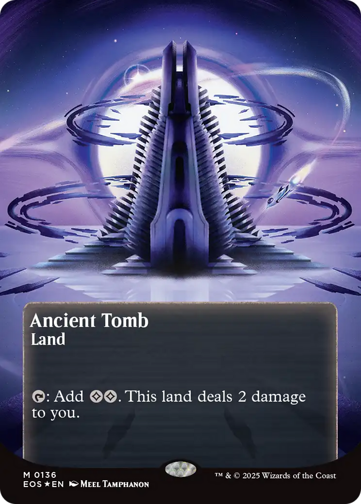 Ancient Tomb (0136) (Borderless) (Galaxy Foil) [Edge of Eternities: Stellar Sights] | Cards and Coasters CA