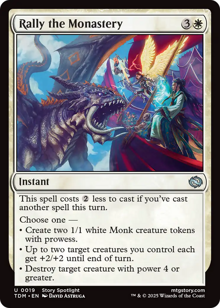 Rally the Monastery [Tarkir: Dragonstorm] | Cards and Coasters CA