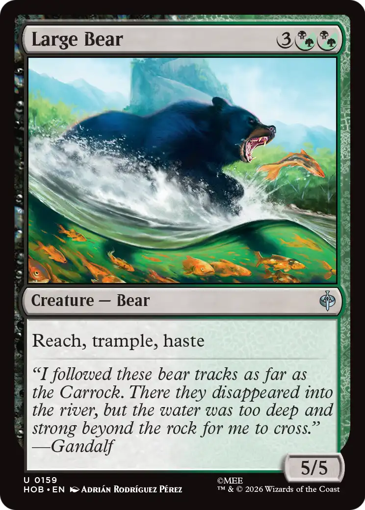 Large Bear [The Hobbit] | Cards and Coasters CA