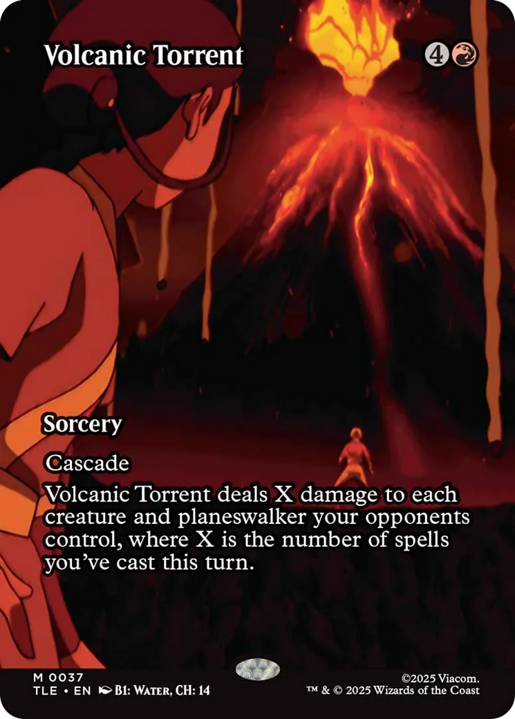 Volcanic Torrent (Borderless) [Avatar: The Last Airbender: Eternal-Legal] | Cards and Coasters CA