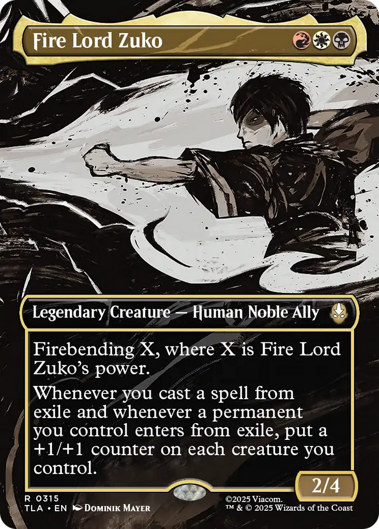 Fire Lord Zuko (Borderless) [Avatar: The Last Airbender] | Cards and Coasters CA
