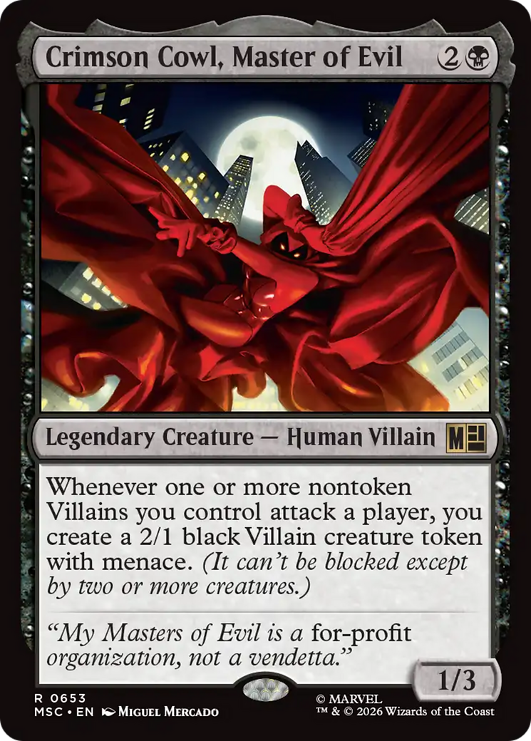 Crimson Cowl, Master of Evil [Marvel Super Heroes Commander] | Cards and Coasters CA
