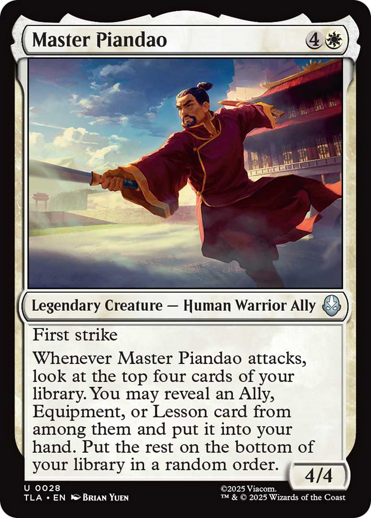 Master Piandao [Avatar: The Last Airbender] | Cards and Coasters CA