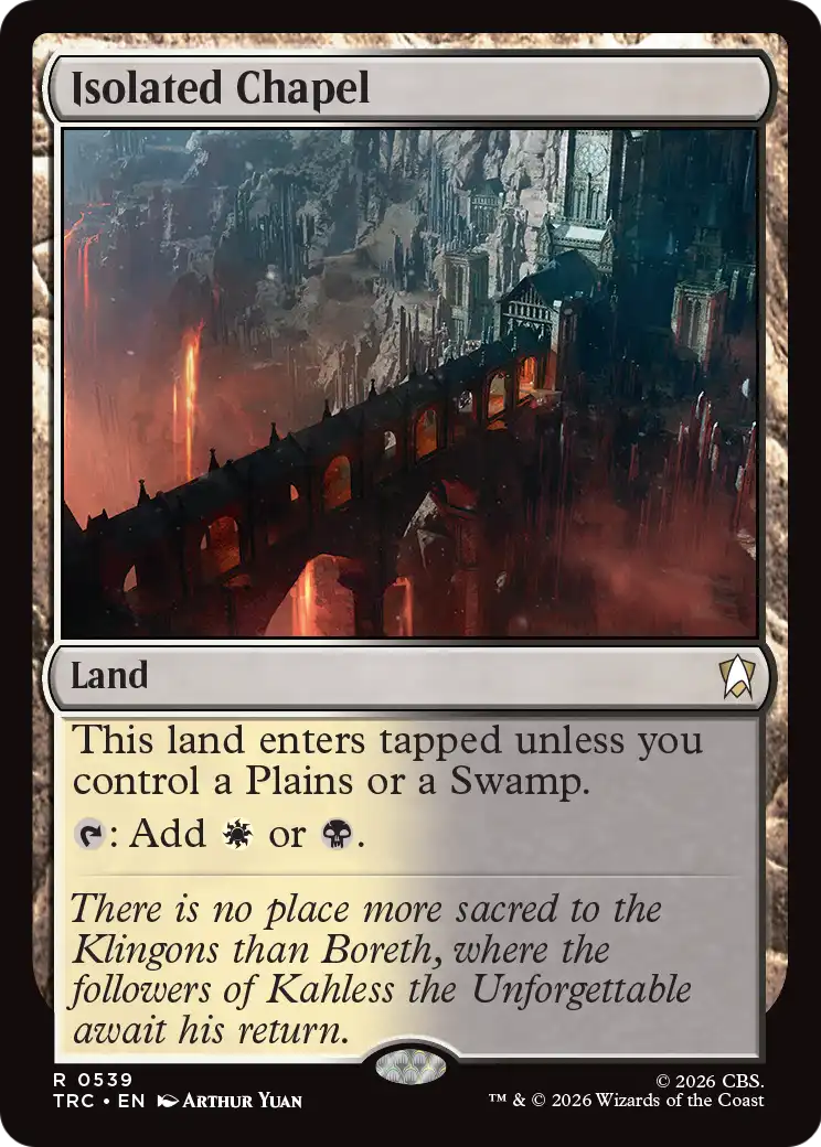 Isolated Chapel (Surge Foil) [Star Trek Commander] | Cards and Coasters CA