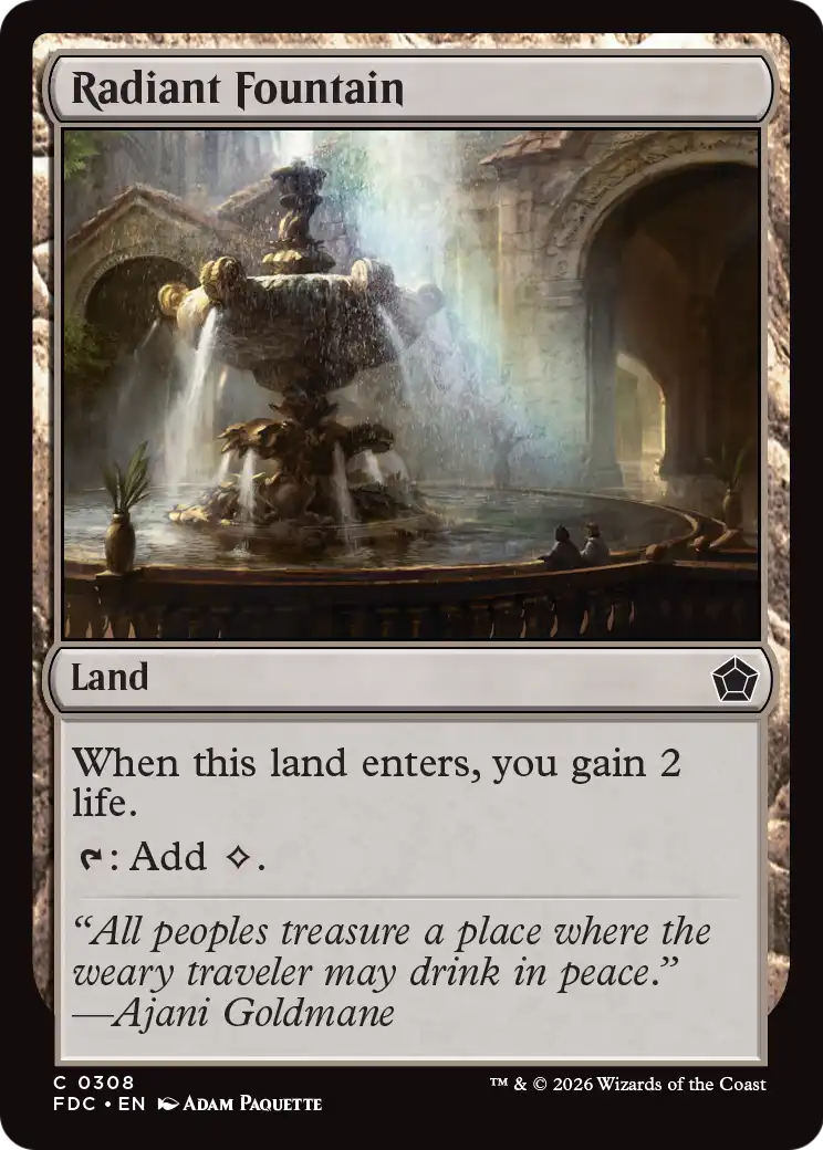 Radiant Fountain [Foundations Commander] | Cards and Coasters CA