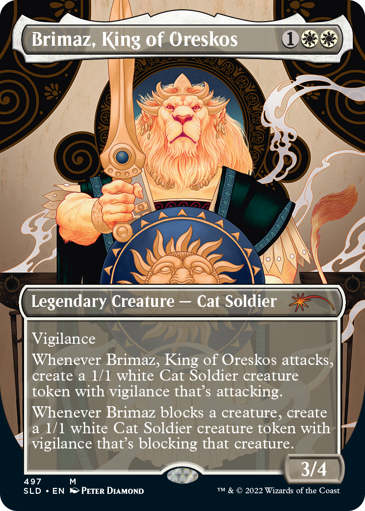 Brimaz, King of Oreskos (Borderless) [Secret Lair Drop Series] | Cards and Coasters CA