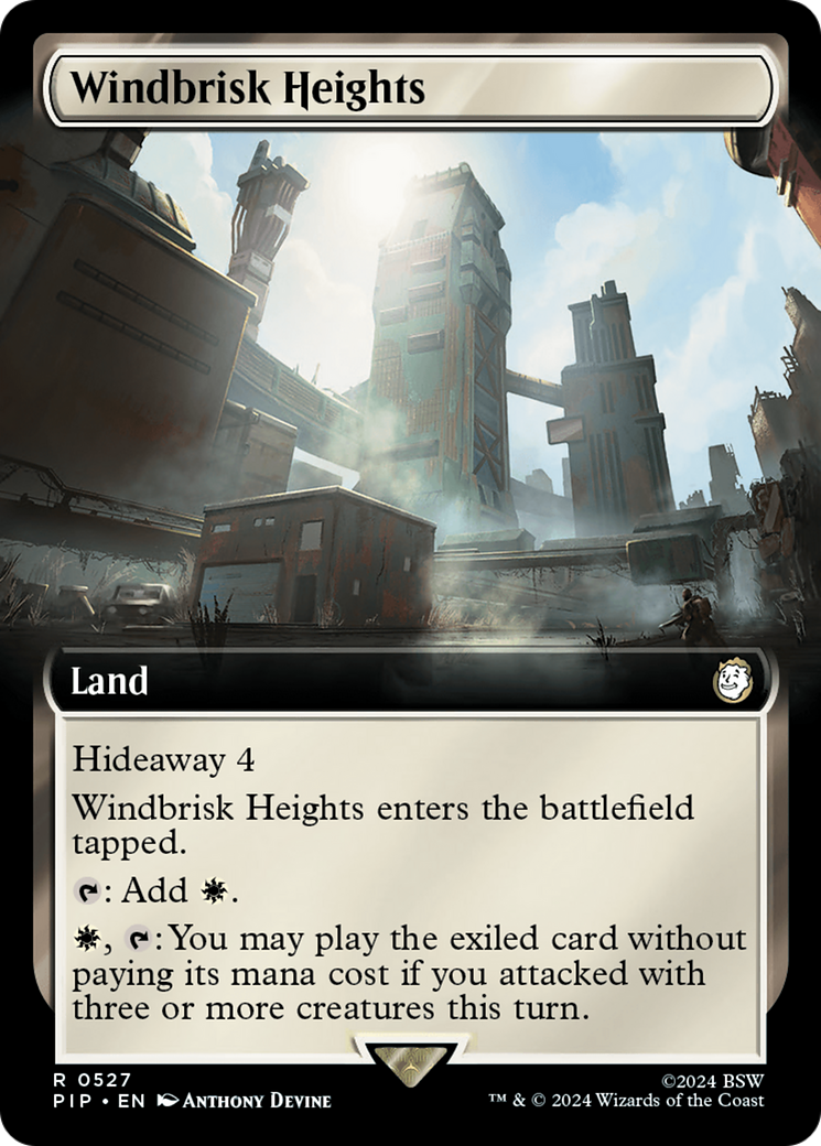 Windbrisk Heights (Extended Art) [Fallout] | Cards and Coasters CA