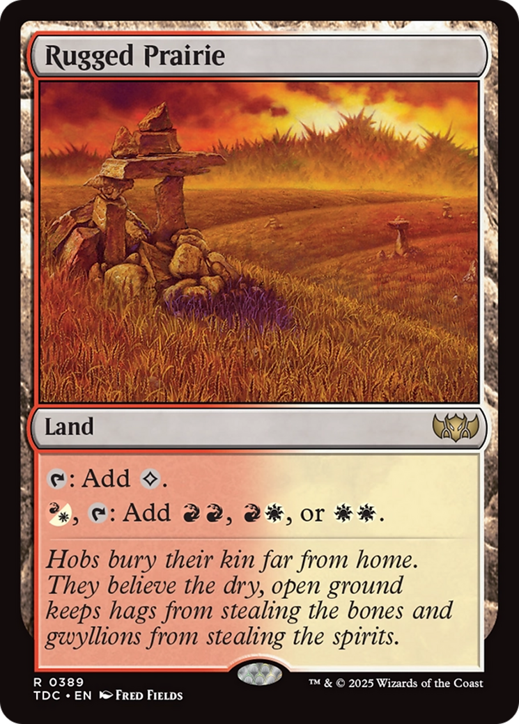 Rugged Prairie [Tarkir: Dragonstorm Commander] | Cards and Coasters CA