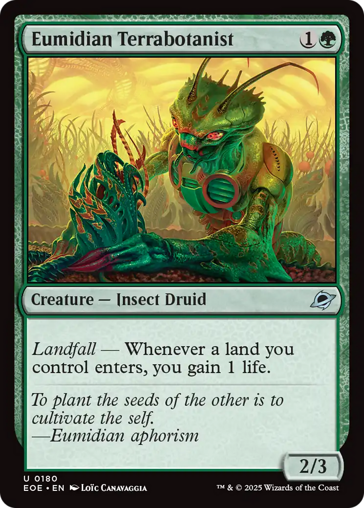 Eumidian Terrabotanist [Edge of Eternities] | Cards and Coasters CA