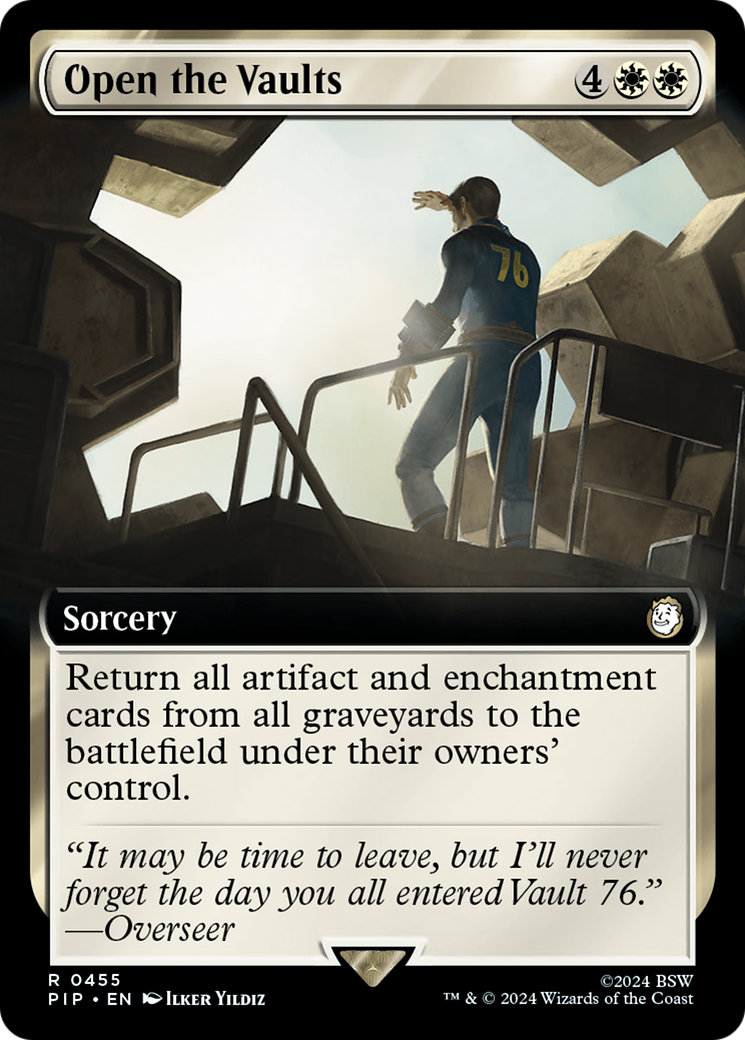 Open the Vaults (Extended Art) [Fallout] | Cards and Coasters CA