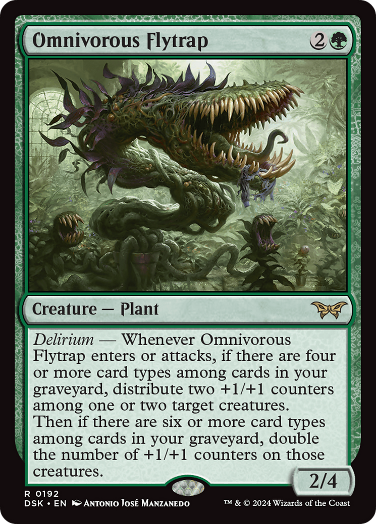 Omnivorous Flytrap [Duskmourn: House of Horror] | Cards and Coasters CA