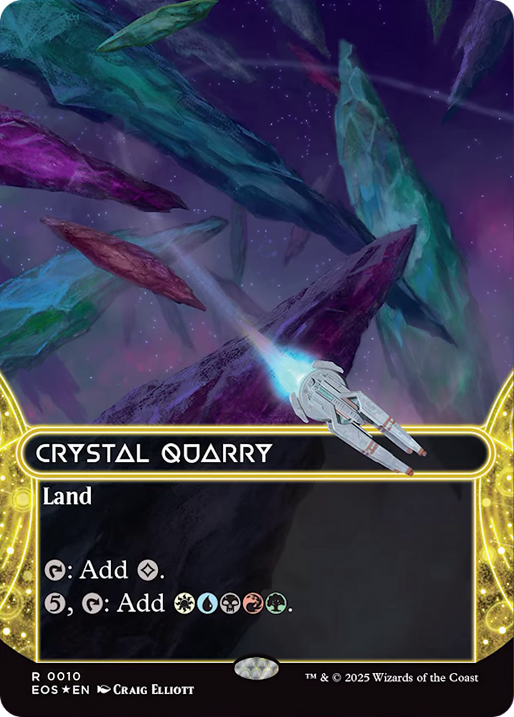 Crystal Quarry (0010) (Borderless) [Edge of Eternities: Stellar Sights] | Cards and Coasters CA