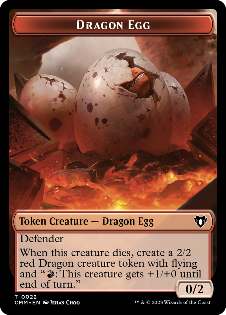 Dragon Egg Token [Commander Masters Tokens] | Cards and Coasters CA