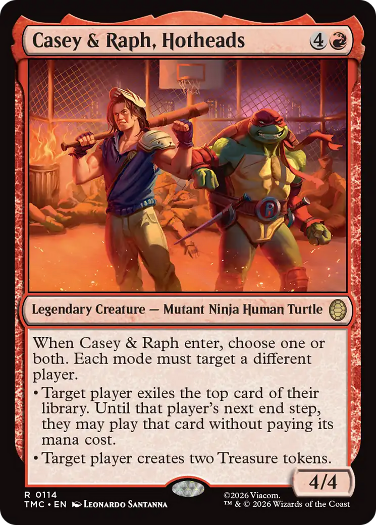 Casey & Raph, Hotheads [Teenage Mutant Ninja Turtles Commander] | Cards and Coasters CA