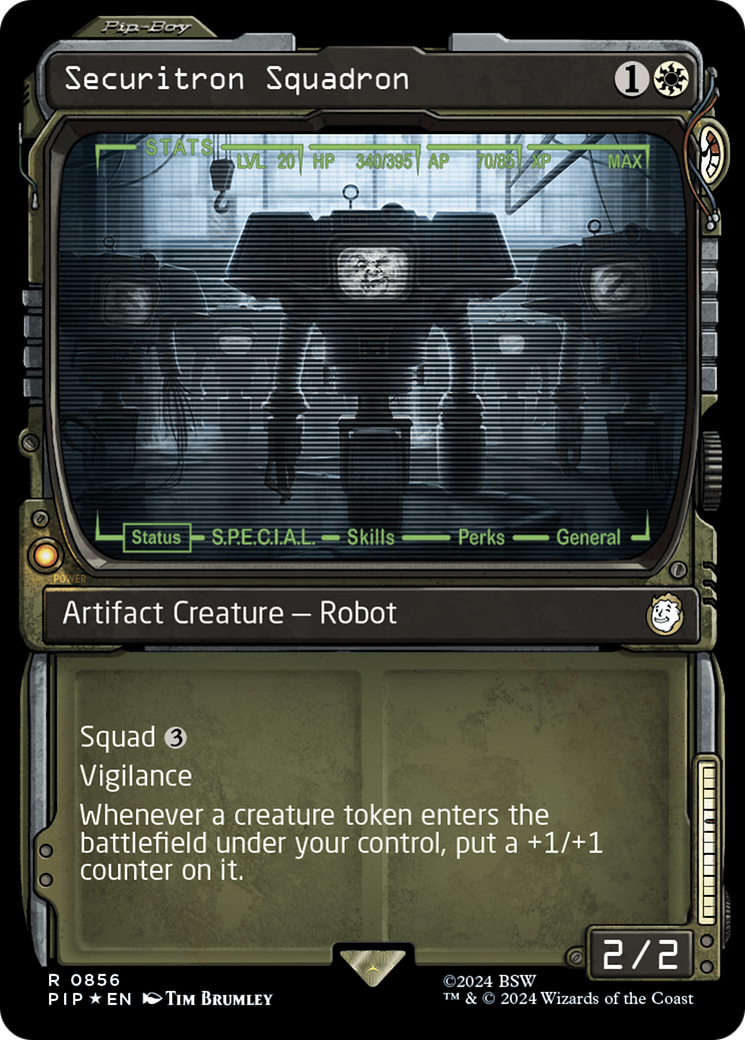 Securitron Squadron (Showcase) (Surge Foil) [Fallout] | Cards and Coasters CA