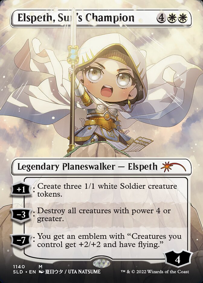 Elspeth, Sun's Champion (Borderless) (1140) [Secret Lair Drop Series] | Cards and Coasters CA