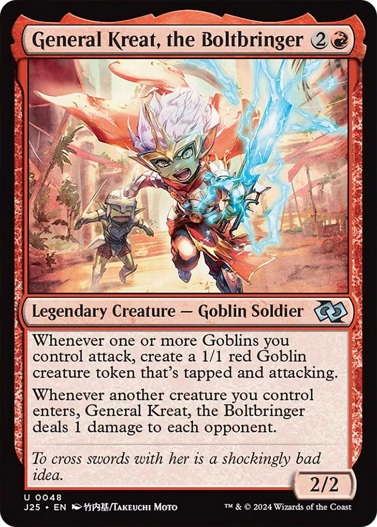 General Kreat, the Boltbringer (Anime) [Foundations Jumpstart] | Cards and Coasters CA