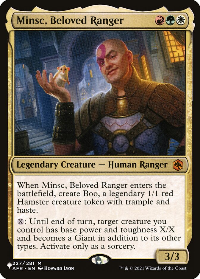 Minsc, Beloved Ranger [The List] | Cards and Coasters CA