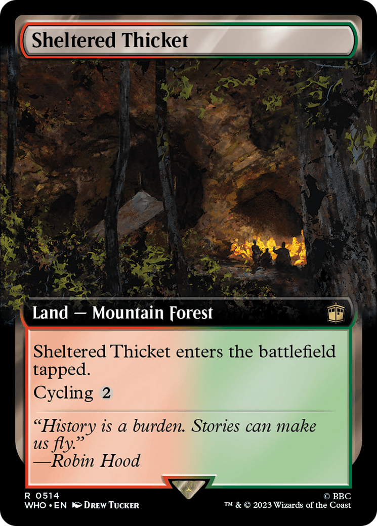 Sheltered Thicket (Extended Art) [Doctor Who] | Cards and Coasters CA